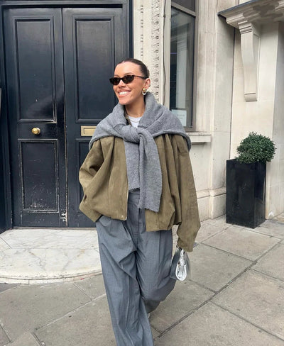 Rebel | Oversized-Jacke aus Wildleder