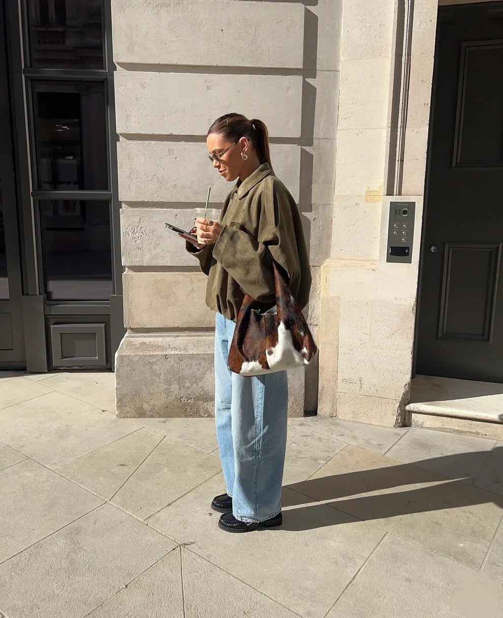 Rebel | Oversized-Jacke aus Wildleder