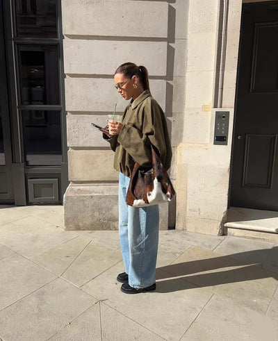 Rebel | Oversized-Jacke aus Wildleder